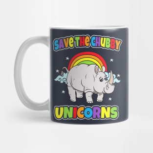 Rhino Save The Chubby Unicorns Rhinoceros Mug